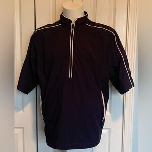 Men's Footjoy Dryjoy Black Half-Zip rain jacket